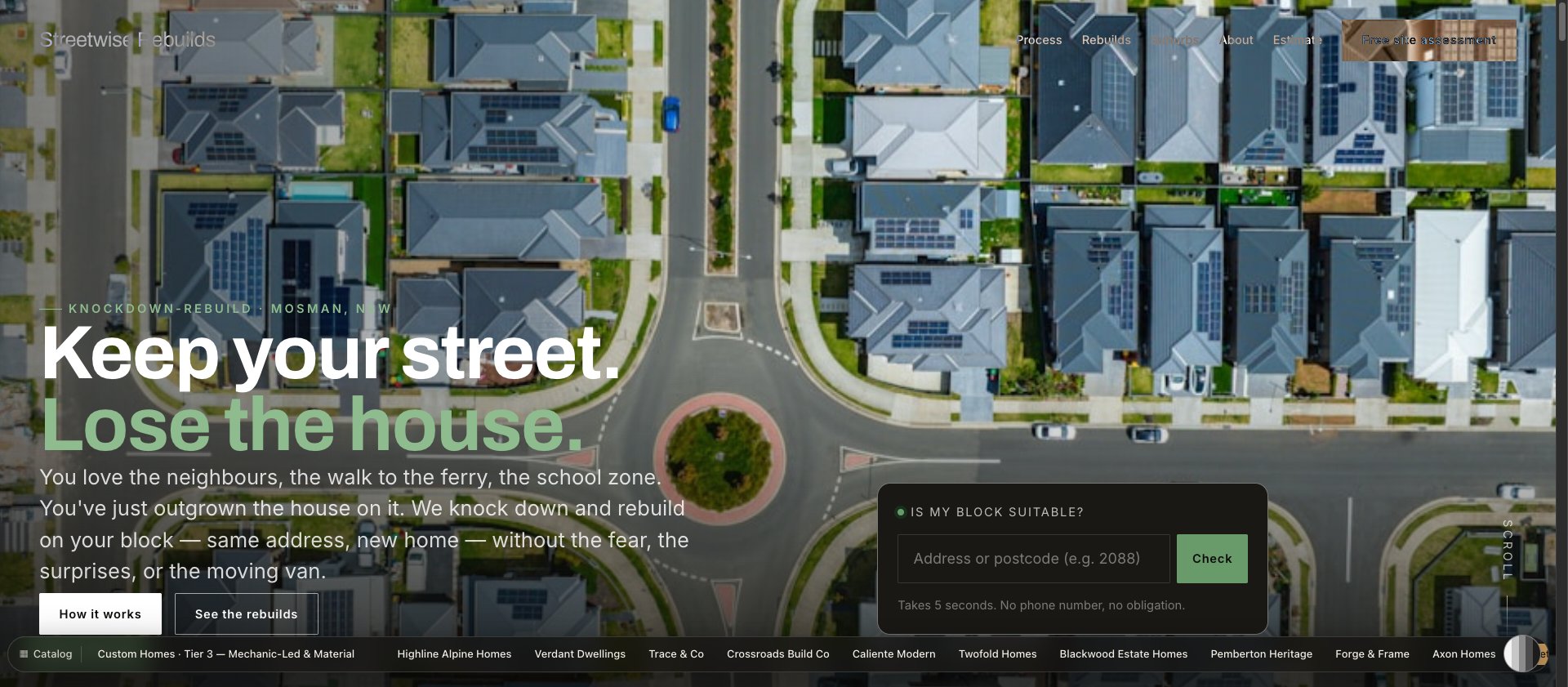 Rebuild Constructions website